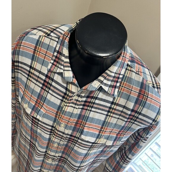 Patagonia Men’s Organic Cotton Plaid Button Front Shirt Med Long Sleeve Grunge - Picture 2 of 12